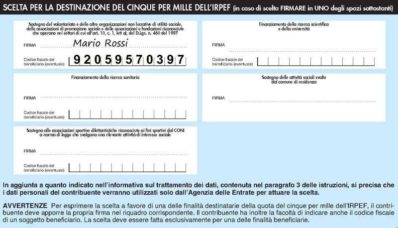 Devolvi il tuo 5×1000 a Rete Almagià