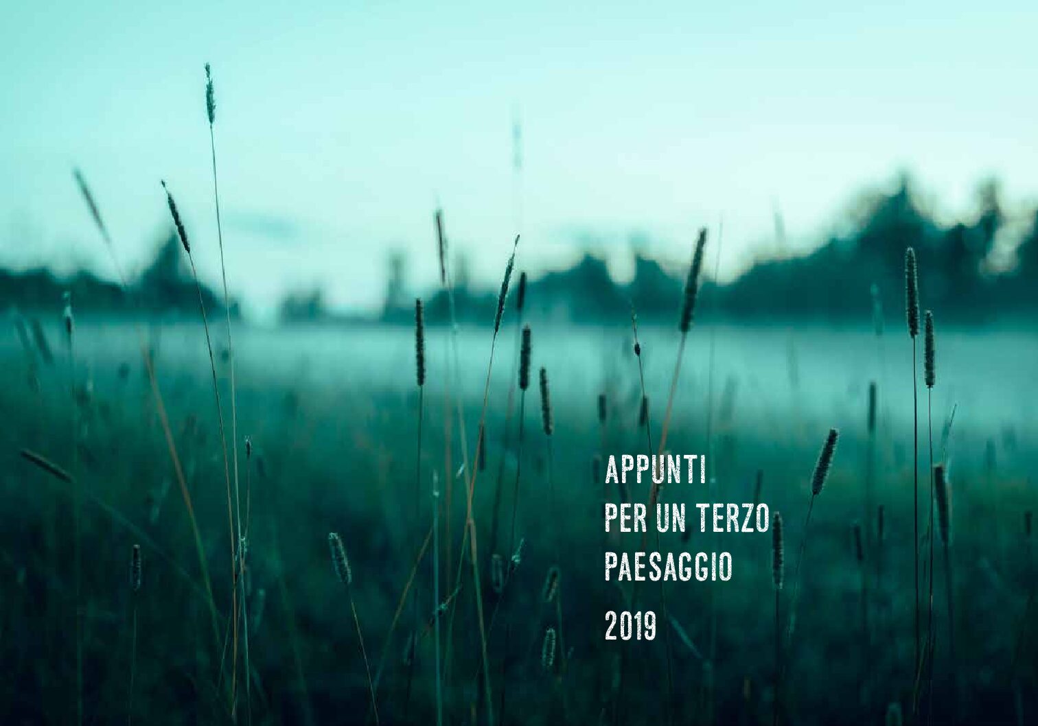 Appunti per un Terzo Paesaggio 2019